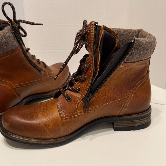 TAOS Women’s “Cutie” Brown Leather Lace-Up Zip-Up Ankle Boots (Size 7-7.5) - Picture 9 of 14